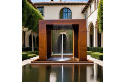 China Create Tranquil Setting Corten Steel Garden Water Features Big OEM supplier