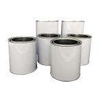 White 1L 4L Metal Paint Tin Cans For Chemical for sale