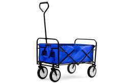China Portable Blue Collapsible Wagon Hiking Heavy Duty Folding Wagon Four Wheel supplier