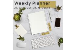 China 10.5inchx8.5inch Monthly Weekly Planner 2023 2023 Transparent Spiral supplier