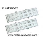 Custom Metallic Liquid - Proof Industrial Metal Kiosk Keyboard with 12 keys for sale