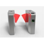 304 Stainless Steel Flap Barrier Gate , Synchronization Controlled Access Turnstiles for sale