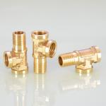 Threaded Connection Brass And Other Tees With Threaded Connection Teeth Inner And Outer Wires To Extend Copper Tees for sale