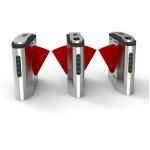 Rs485 Flap Barrier Turnstile Face / Fingerprint / Rfid Card Reader Support Single / Dual Lane for sale