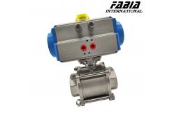 China Three-Piece Pneumatic Ball Valve For Automatic Operation supplier