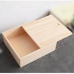 Wooden box with slide lid gift box, pine wood slide box for sale