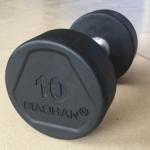 Black Hexagon 10kg 15kg Gym Fitness Dumbbell 30 X 141mm for sale