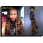 1b# Colored Human Hair Extensions / Ombre Curly Human Hair Weave for sale