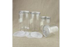 China Custom Round PET Pop Top Can Clear Pet Jars Food Nuts Packaging supplier