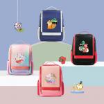 China NHB320 high quality PU polyester Cartoon School Bag Cute Animal Kids Shoulder student travel bags manufacturer