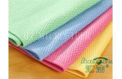 China Red / Blue / Yellow Washable Microfiber Glass Cleaning Cloth For Window Cleaning supplier