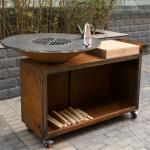 Outdoor Garden Charcoal Barbecue Corten Steel Commercial BBQ Grill for sale