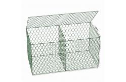 China Pvc Green 6mx2mx0.3m Hexagonal Gabion Basket Galvanized Iron Wire Mesh Rock Box supplier