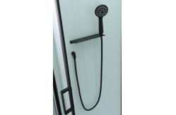 China Stylish Sector Shower Room And Black Frame With Tray And Roof supplier
