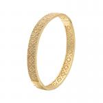 Zircon 18k Gold Plated Bangles Custom Name Gold Plated Initial Bracelet