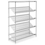 Home  Commercial Wire Shelving 5 Tiers Include Horizontal  Silver Color for sale