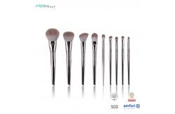 China 100% Synthetic 10pcs Eye Brush Set Plastic Tapered Gradient Handle supplier