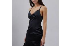 China Women Silk Slip Dress Elegant Customized Asymmetric Backless Dresses supplier