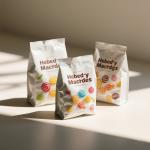 Luxury BOPET Coffee Bags With QR Code Slot Matte Finish & RFID Tag Compatibility for sale