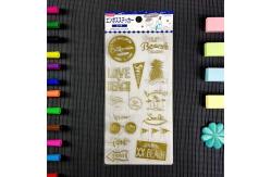 China Non Toxic Hot Foil Stamping Stickers Alphanumeric Custom Embossed Stickers supplier