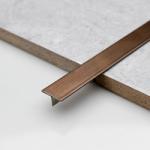 304 Stainless Steel T Shaped Trim Strip Tile Decor Profile Gold Metal Tile Trim Internal for sale