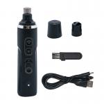Black USB Charging Electric Dog Nail Clippers LED Electric Pet Nail Trimmer for sale