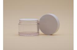 China 30ml Cylindric Round Opal Cosmetic Cream Containers White PETG Clear Body With Lid supplier