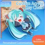 Transparent Acrylic Keychain Durable and Clearly Printed Ideal Gift with Metal Ring