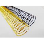 4:1 Thickness 2.0mm Metal Spiral Binding Electroplated Gold Silver Wire Coil for sale