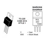 POWER TRANSISTOR BUL42D ON TO-220 with 4 AMPERES 700 VOLTS 75 WATTS for sale