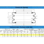 Yokohama Rubber Bellows Only With Hoop S-350-3R Triple Convoluted Type Air Spring for sale