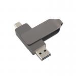 Gun Black Metal Type C USB Flash Drives Twist Shaped Fast Speed 3.0 And 3.0 for sale