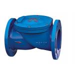 H44X (SFCV) Cast Iron Flange rubber disc check valve for pump, weak corrosive fluid for sale