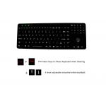 Panel Mounted Silicone Industrial Keyboard USB PS2 Optical Trackball Keyboard With Backlit