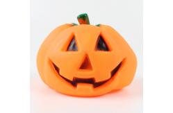 China Halloween Pumpkin Pet Squeak Toys  Dogs Interactive Rubber Chew Toy Ethylene Interactive supplier