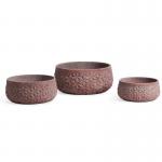 Stylish UV Resistant Round Handmade Ceramic Garden Pots With Drainage Hole For Small Plants for sale