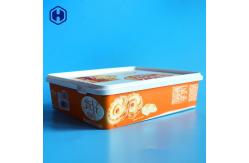 China Butter Cookie Square Plastic Food Storage Containers In Mold Labeling supplier