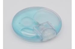 China 25ml PP Empty Plastic Spray Bottle Credit Card Shape Circle Frosted Clear supplier