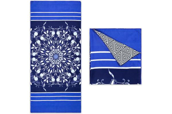 Recycled Sand Proof Customised Washable Microfiber Beach Towel And Bag With Logo