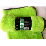 Green Color Microfiber Super Soft Super Absorbent 80% Polyester 20% Polyamide Car Cleaning Towels for sale
