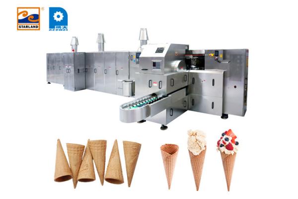 Fully Automatic Sugar Cone Production Machine 63 Baking Plates 9m Long