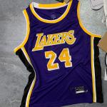 24 NBA Team Jerseys Embodied Purple Orange Striped Basketball Jersey Quick Dry for sale