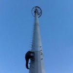 Q345 20m Tubular Steel Tower Hot Dip Galvanized Steel And Alloy Structural Steel Customizable for sale