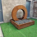 SGS Decorative Outdoor Corten Steel Rain Curtain Water Feature 2mm Thick for sale