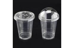China Polylactic Acid Sheet Lids Clear Disposable PLA Cold Coffee Cup Cover supplier
