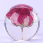 Acrylic Red Rose Paperweight , Custom Engraved Paperweight for sale