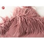 Luxury Pink Shag Plush Faux Fur Fabric 2 Inch Long Pile Soft 950 Gsm Acrylic for sale