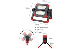 China 20W 360 Degree Rotating Work Light Dual Head COB 4AA Battery supplier