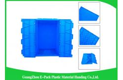 China Mesh Collapsible Plastic Containers with Attached Lids / Package Folding Plastic Crates supplier