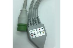 China Colin Compatible 5 Lead Ecg Cable , Gray Patient Cable For ECG Machine supplier